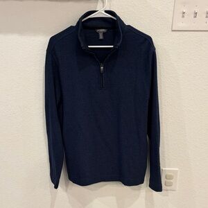 Navy Blue Quarter Zip Van Heusen Flex Men’s Size Small